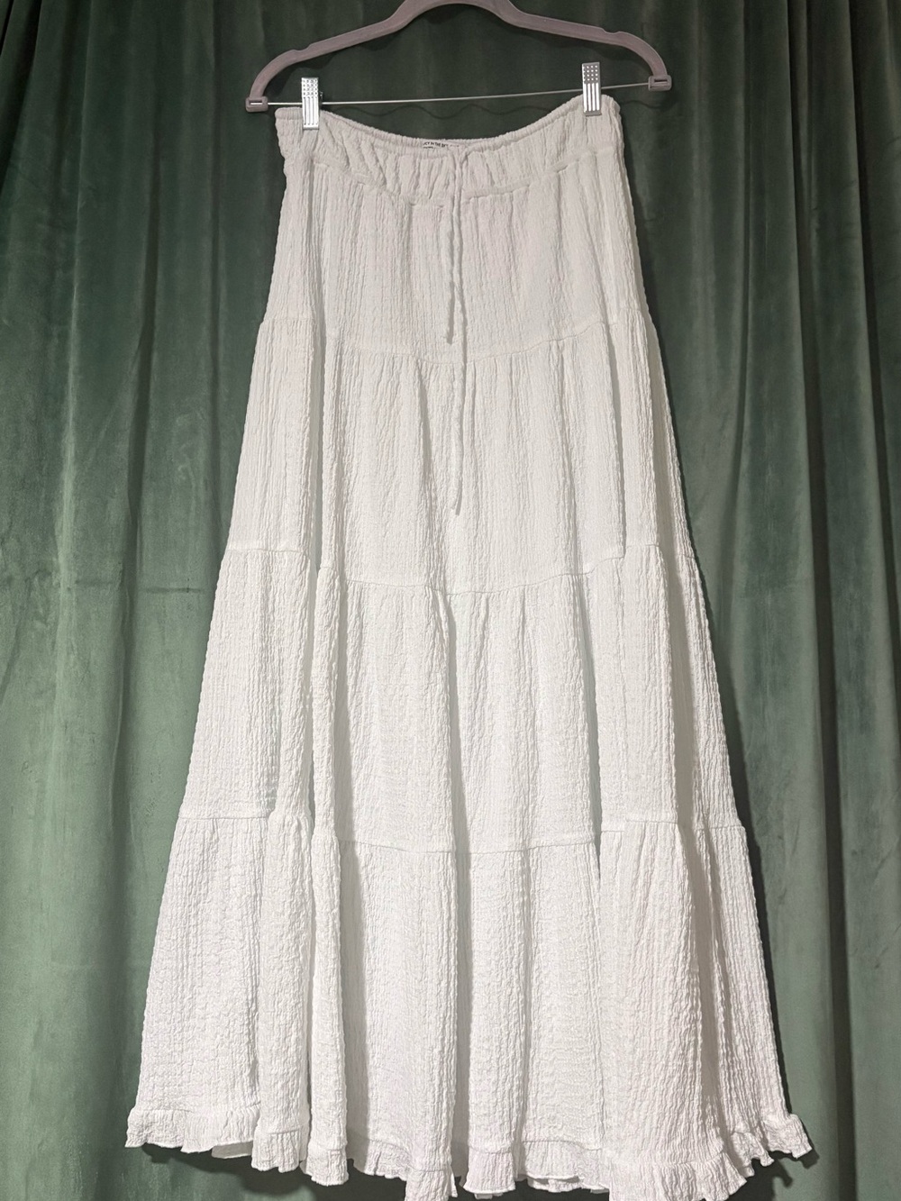 Lucy in the Sky White Tiered Maxi Skirt